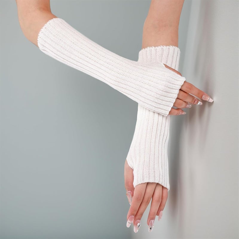 Insdark Goth Arm Warmers Y2k Women Rave Cute Fashion Punk Japanese Winter Grunge - Image 4